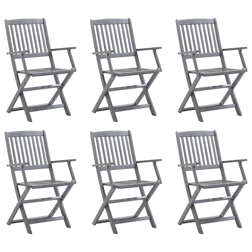 Chaises Pliantes, Lot De 2, 57 X 48,5 X 90 Cm, En Bois D'acacia Massif