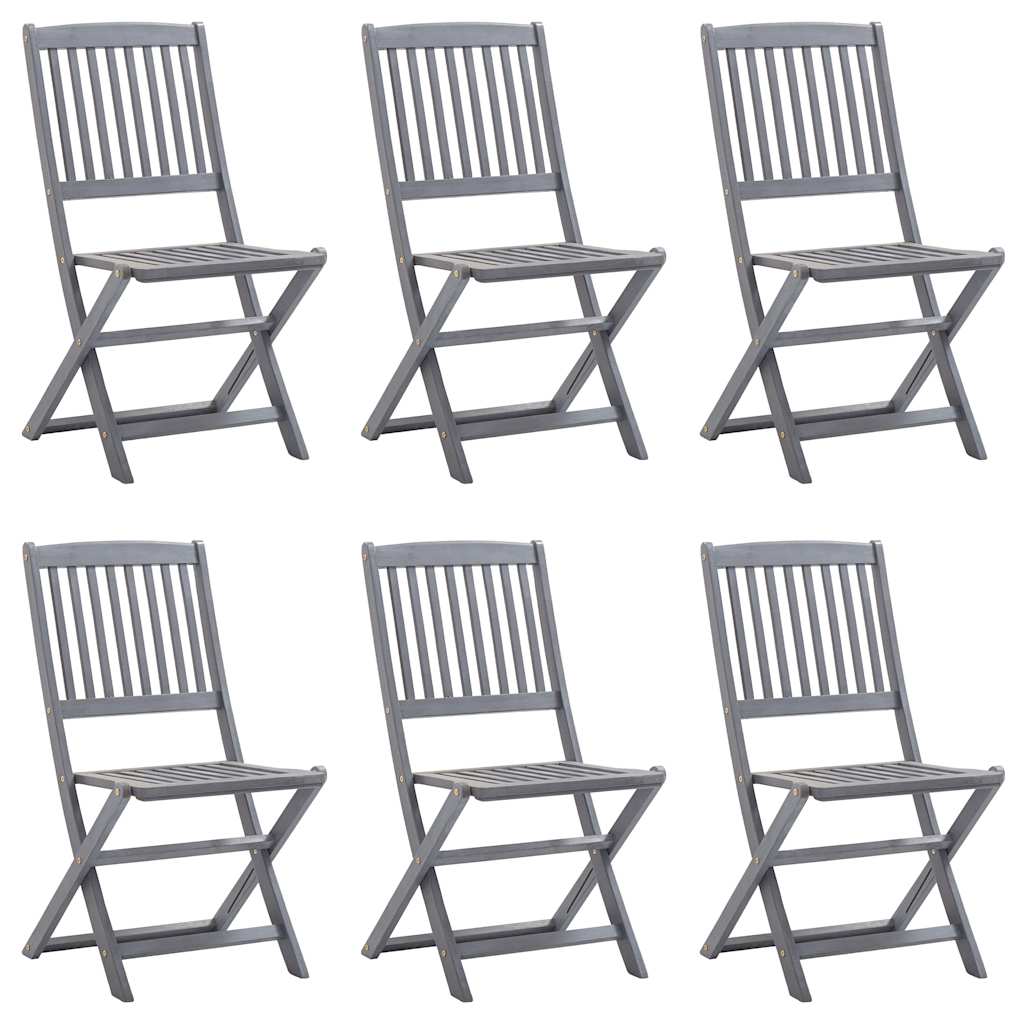 Chaises Pliantes, Lot De 2, 57 X 48,5 X 90 Cm, En Bois D'acacia Massif