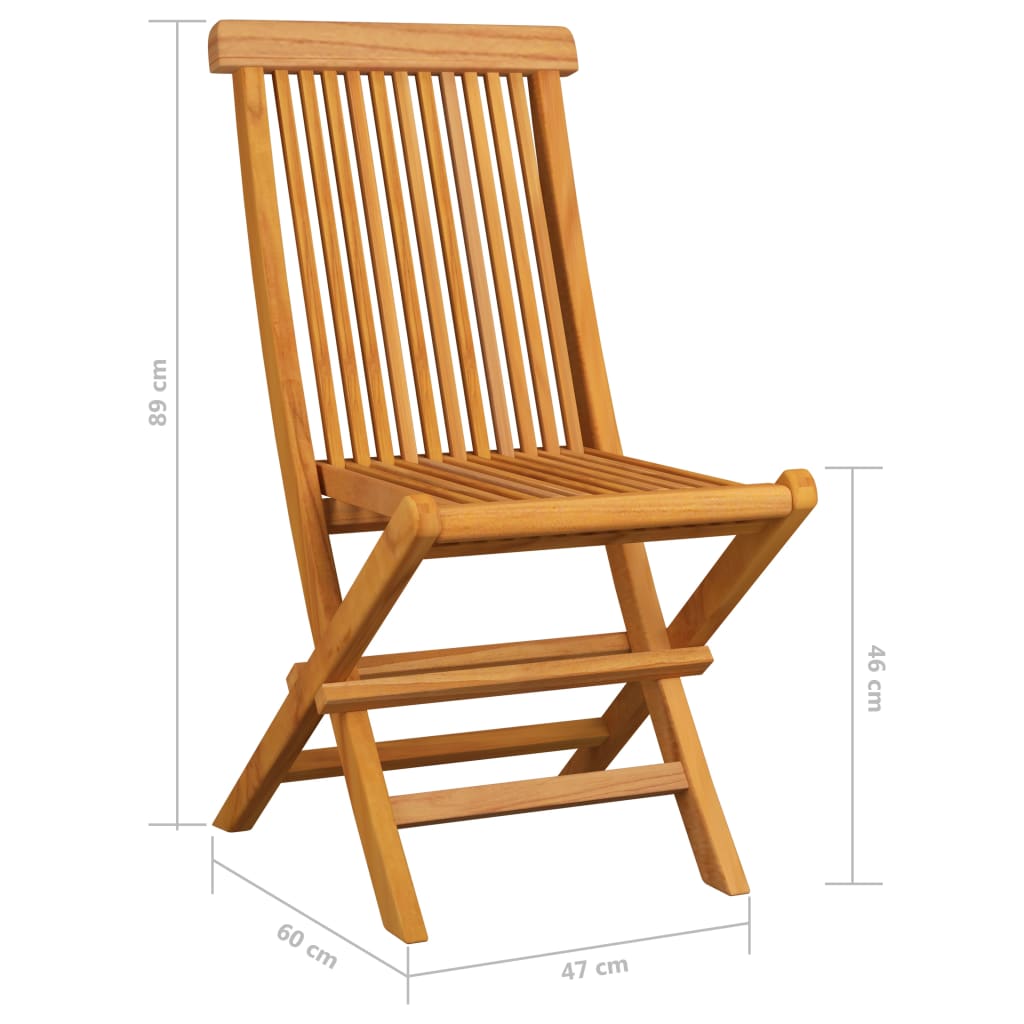Chaises Pliantes Avec Coussins À Carreaux Rouges (6 Pièces) En Bois De Teck Massif