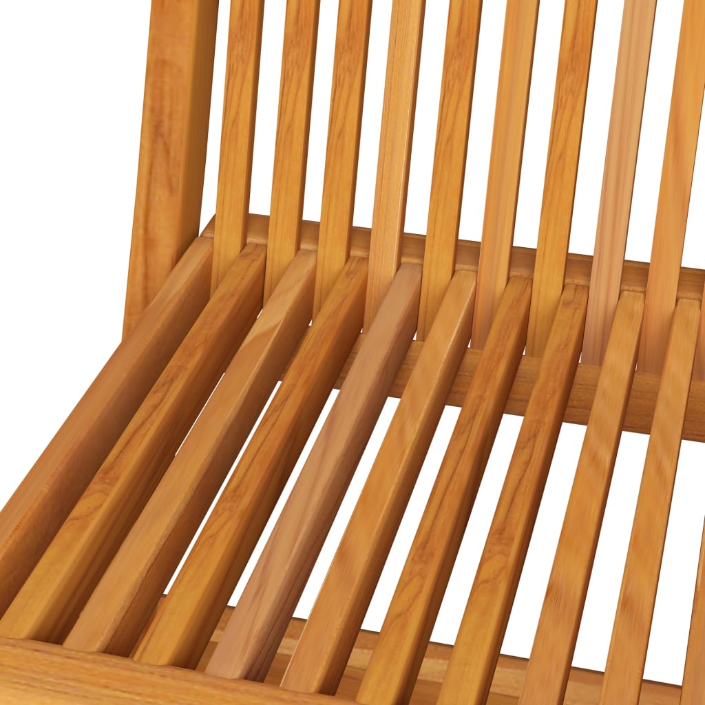 Chaises Pliantes Avec Coussins À Carreaux Rouges (6 Pièces) En Bois De Teck Massif