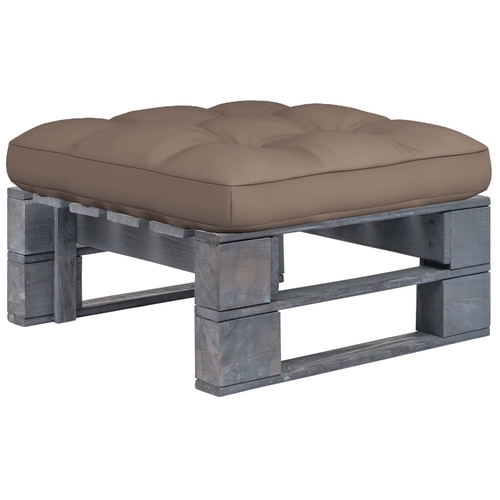 Palette De Jardin Bois De Pin Imprégné Taupe