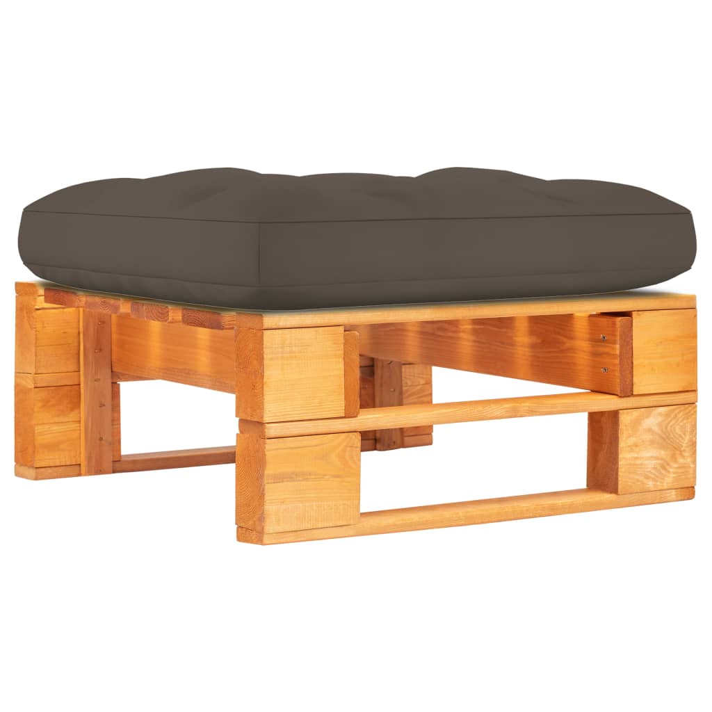 Palette De Jardin Bois De Pin Imprégné Taupe