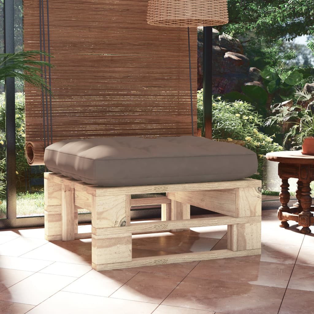 Palette De Jardin Bois De Pin Imprégné Taupe