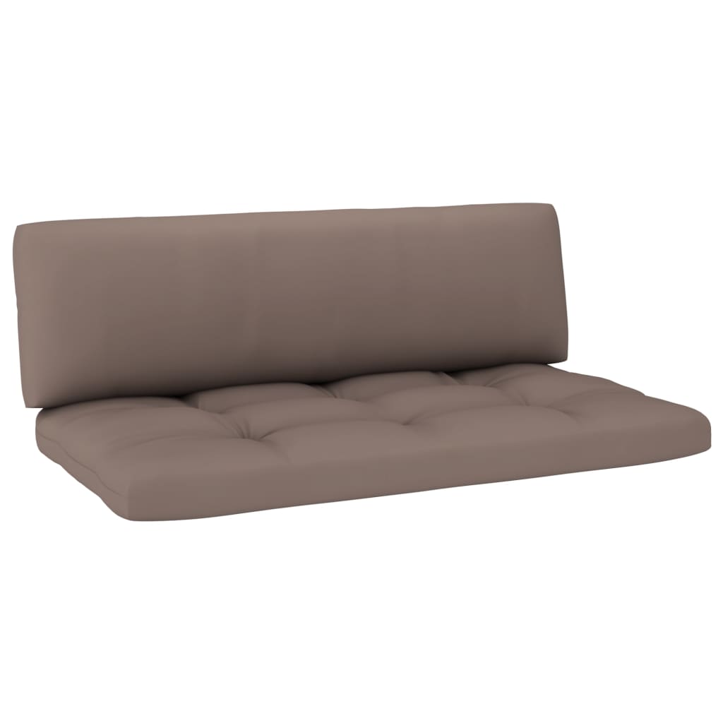 Salon De Jardin Palette 6Pcs Avec Coussins Pin Imprégné De Gris