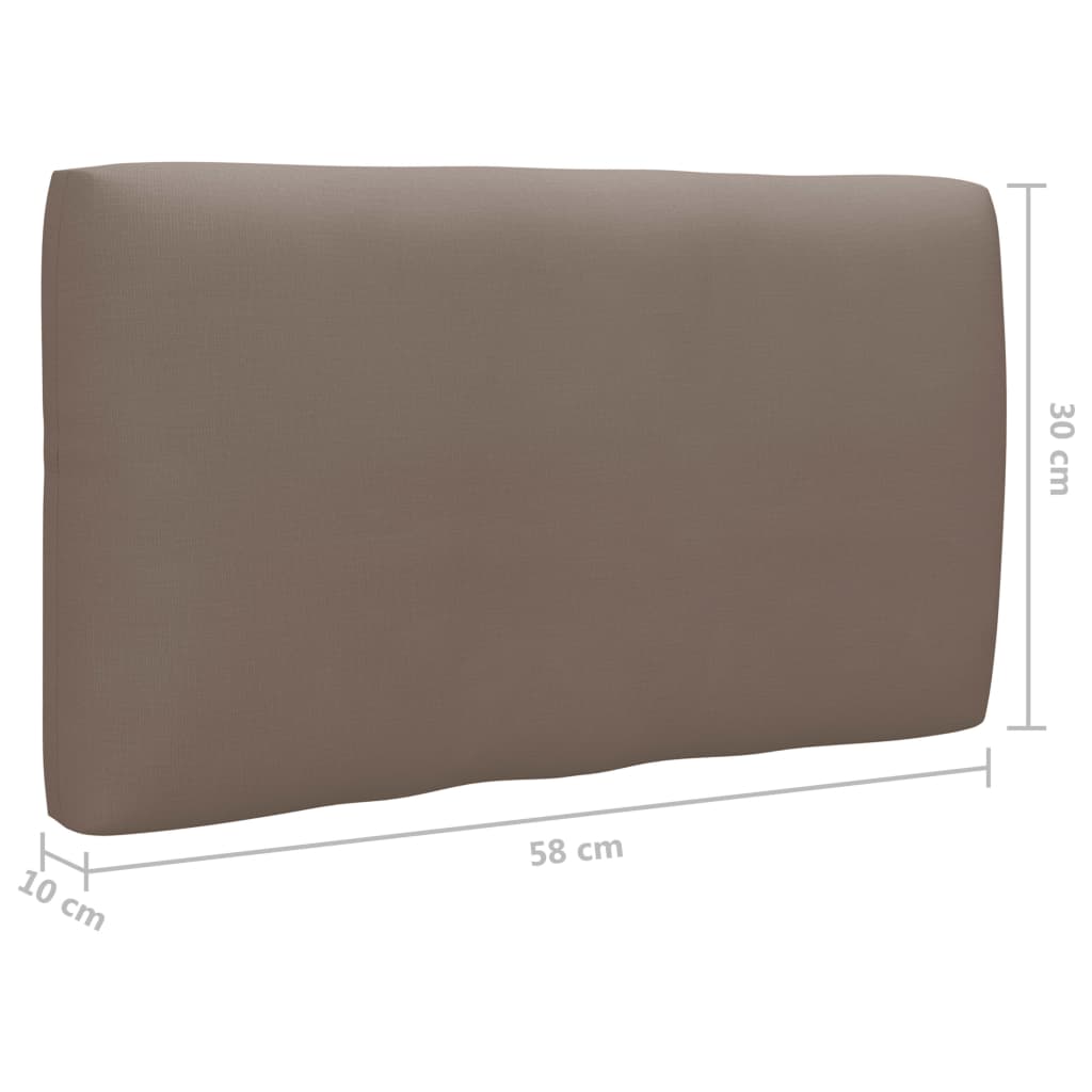Salon De Jardin Palette 6Pcs Avec Coussins Pin Imprégné De Gris