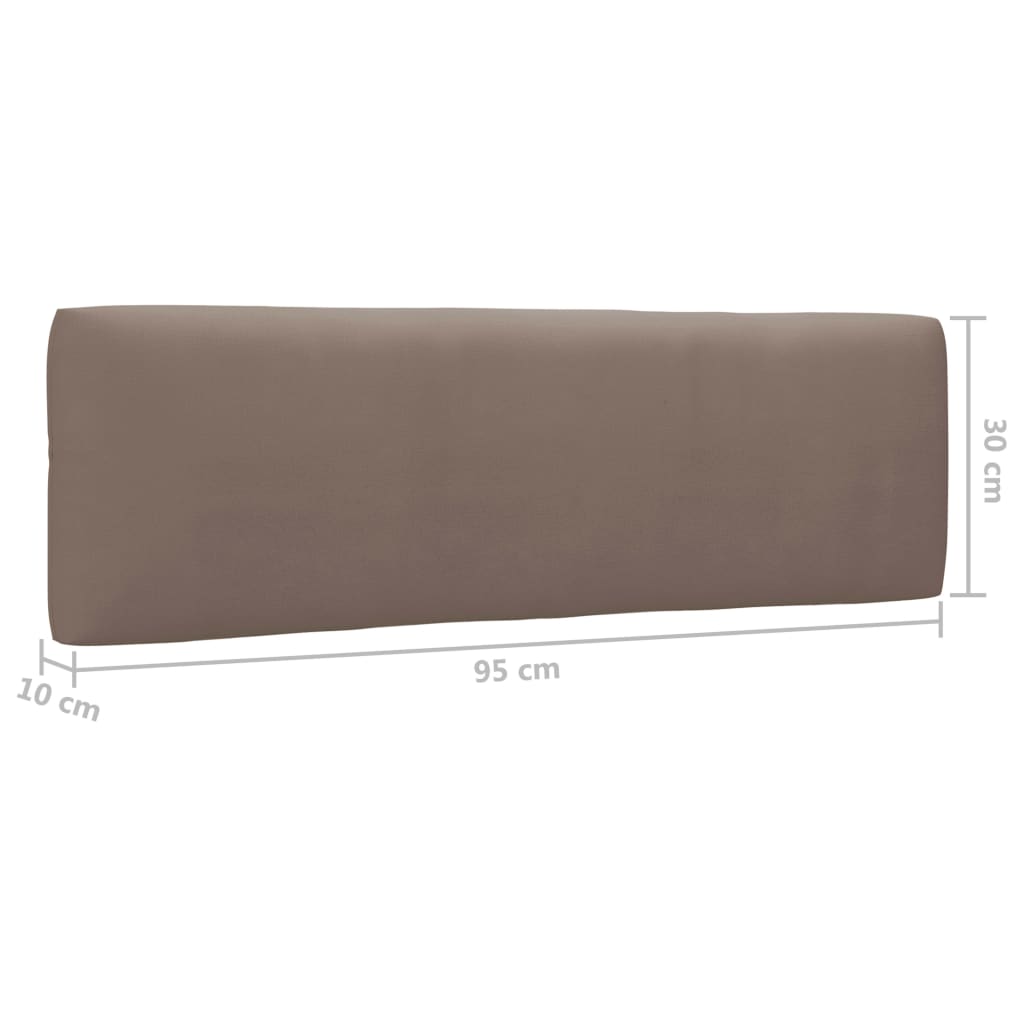 Salon De Jardin Palette 6Pcs Avec Coussins Pin Imprégné De Gris