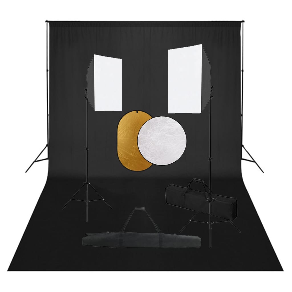 Kit De Studio Photo Boîtes À Lumière Toile De Fond Réflecteur