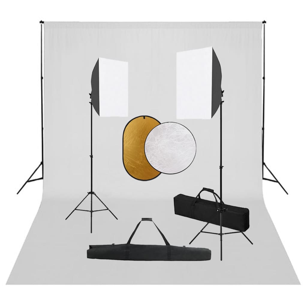 Kit De Studio Photo Boîtes À Lumière Toile De Fond Réflecteur