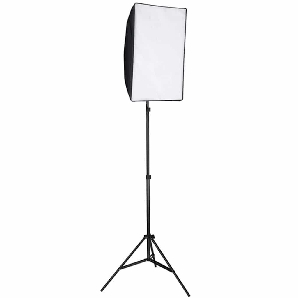 Kit De Studio Photo Avec Lampes Toile De Fond Et Réflecteur