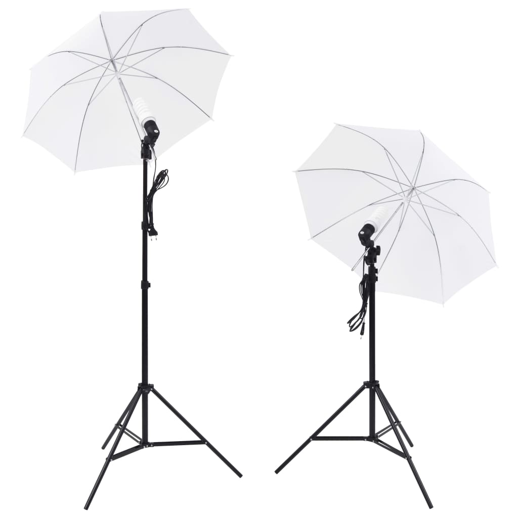 Kit De Studio Photo Avec Lampes Toile De Fond Et Réflecteur