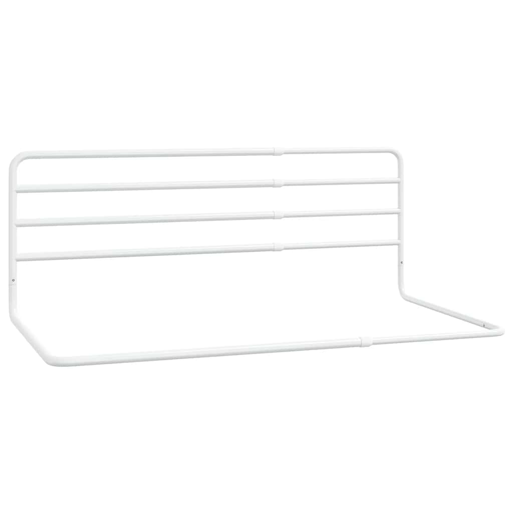 Barrière De Sécurité De Lit D'enfant Blanc (76-137)X55 Cm Fer
