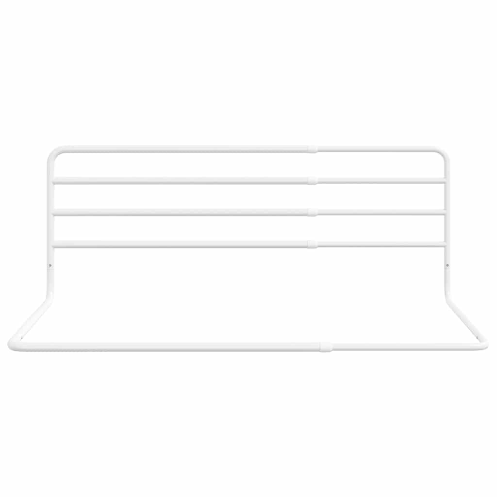 Barrière De Sécurité De Lit D'enfant Blanc (76-137)X55 Cm Fer