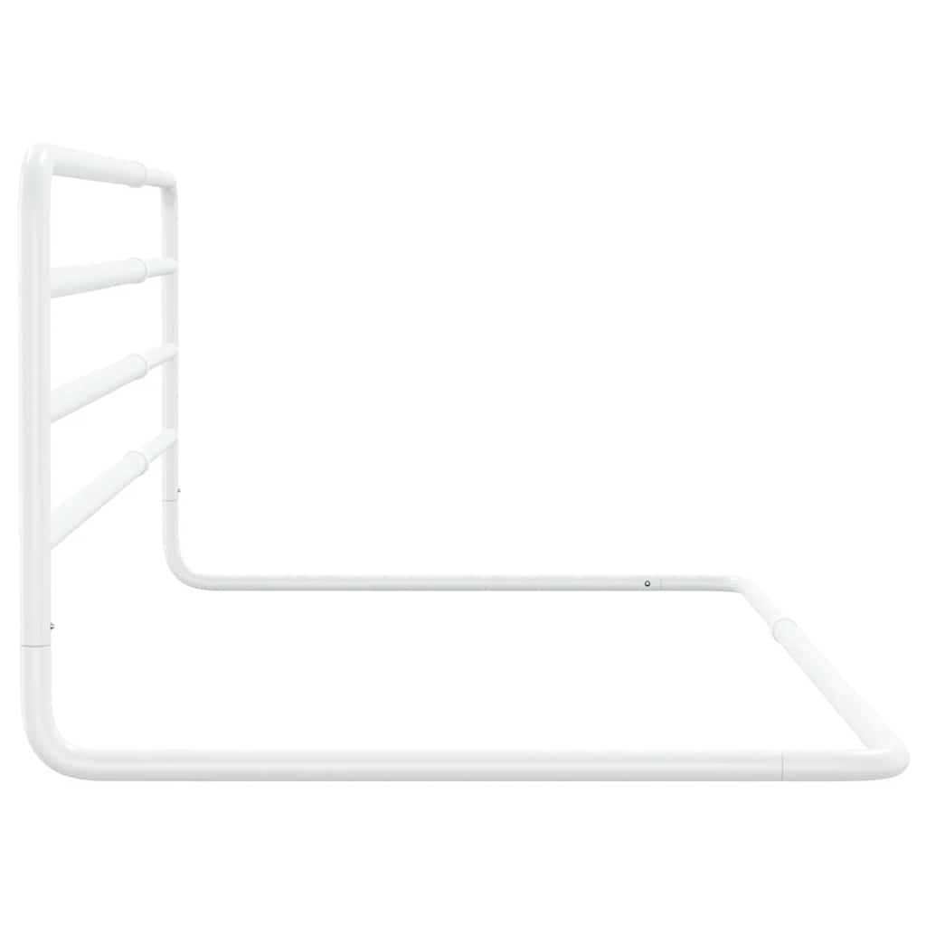 Barrière De Sécurité De Lit D'enfant Blanc (76-137)X55 Cm Fer