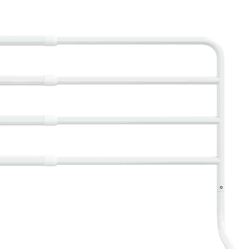 Barrière De Sécurité De Lit D'enfant Blanc (76-137)X55 Cm Fer