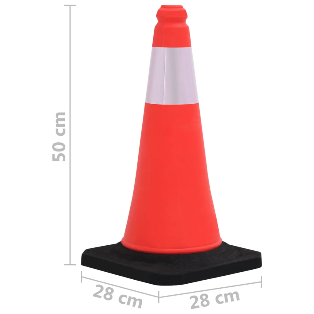 Cônes De Signalisation Réfléchissants À Base Lourde 4 Pcs