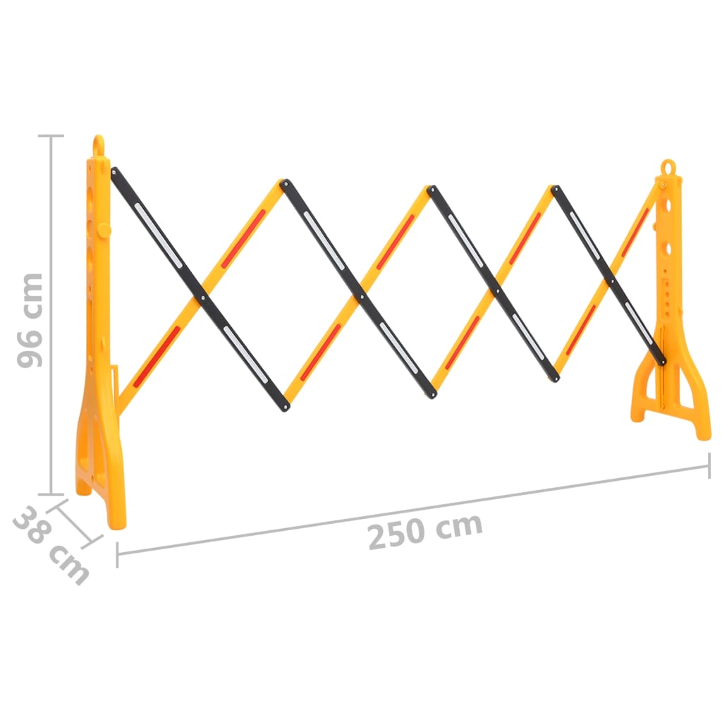 Barrière De Circulation Pliable Jaune Et Noir