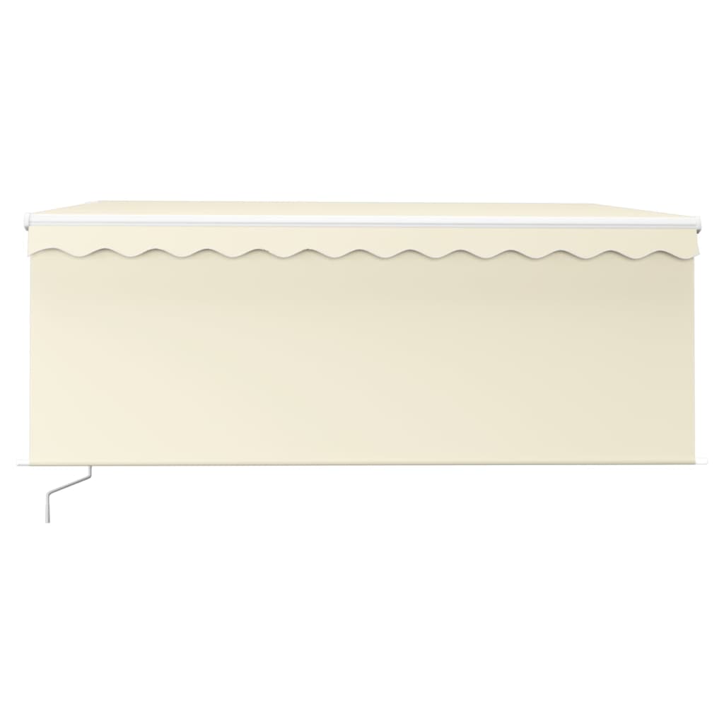 Auvent Manuel Rétractable Avec Store Et Led 3X2,5 M Crème