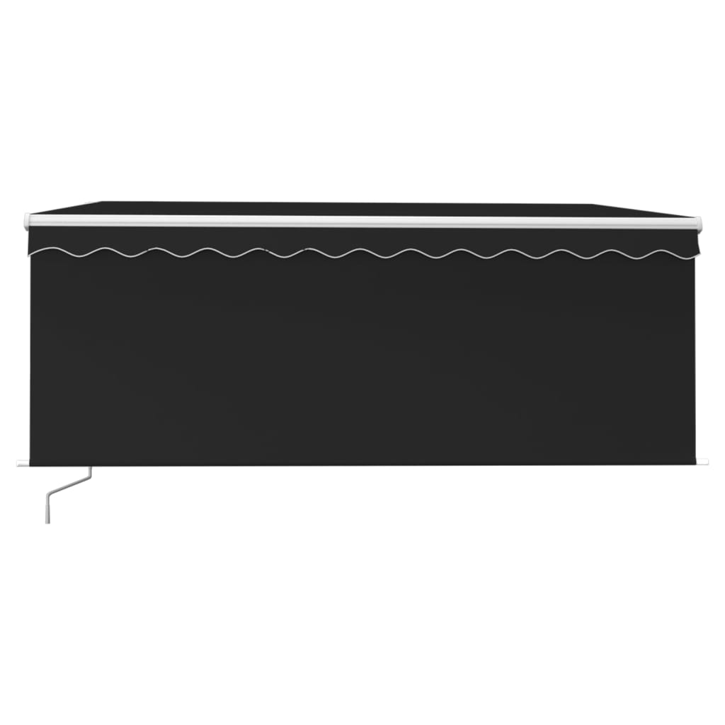 Auvent Manuel Rétractable Avec Store Et Led 3X2,5 M Anthracite