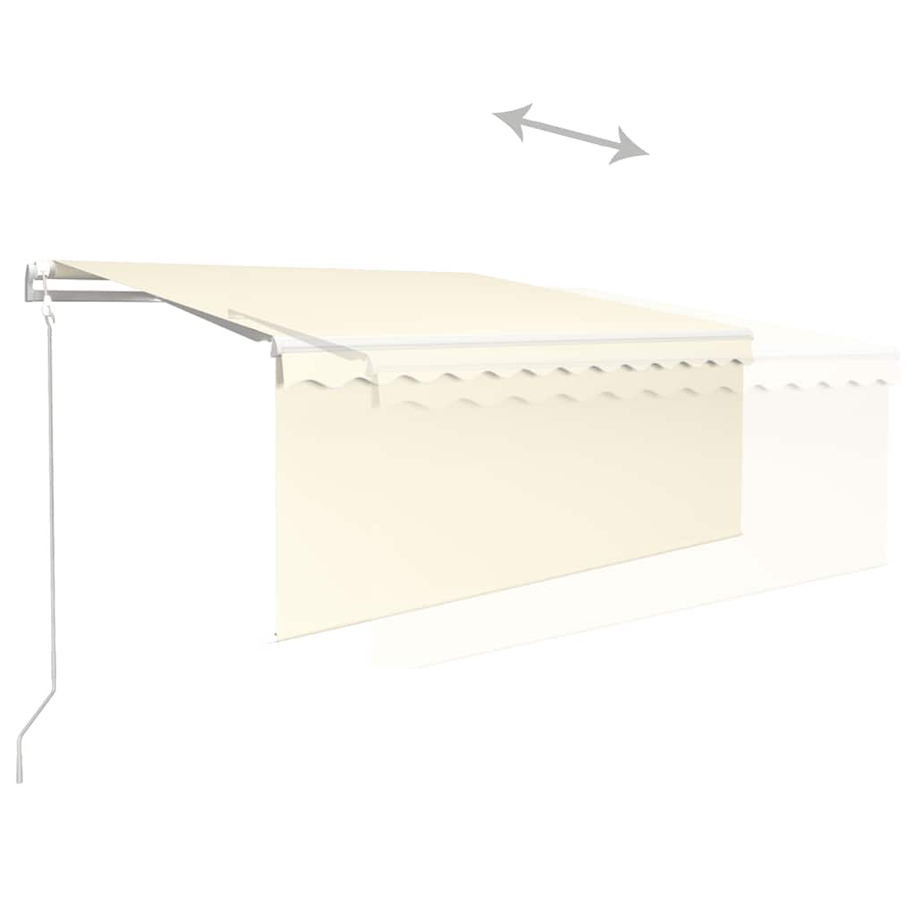Auvent Rétractable Automatique Avec Store 3X2,5 M Crème