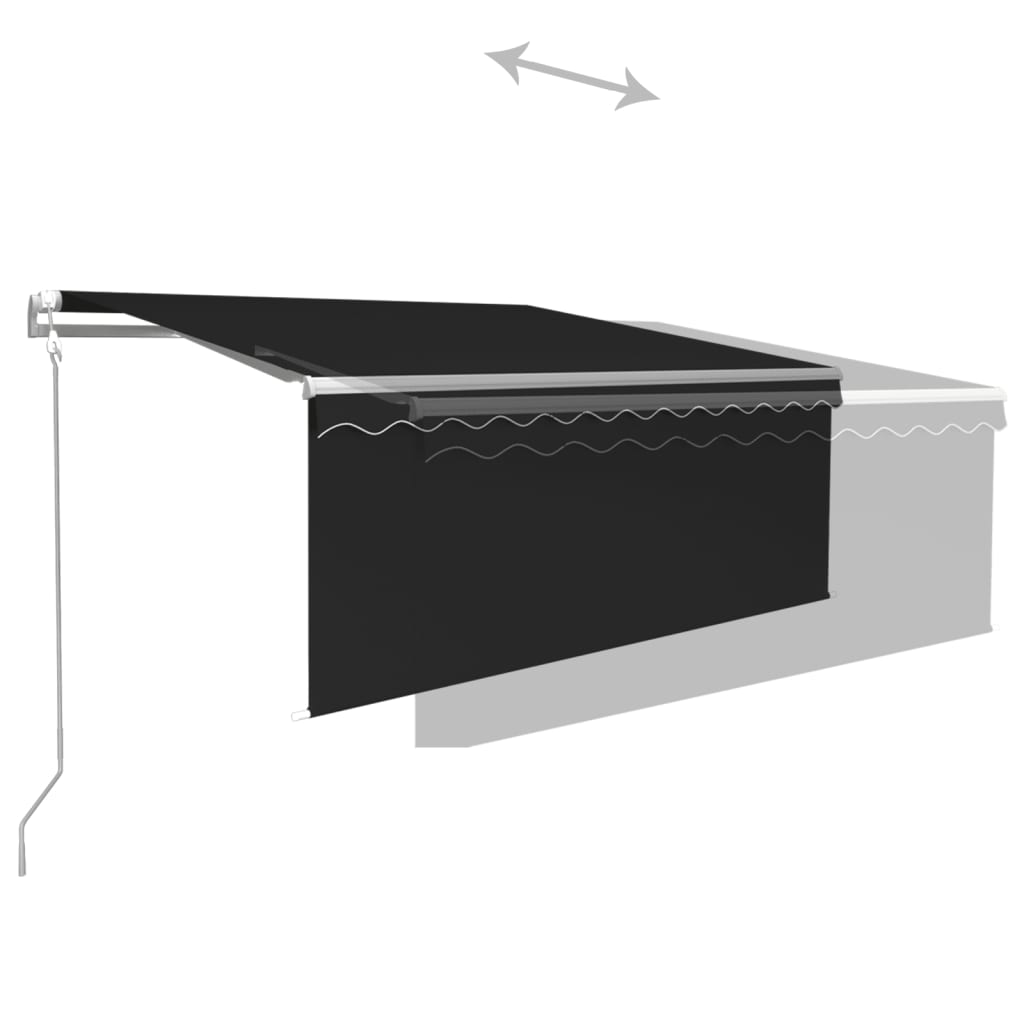 Auvent Rétractable Automatique Avec Store 3X2,5 M Anthracite