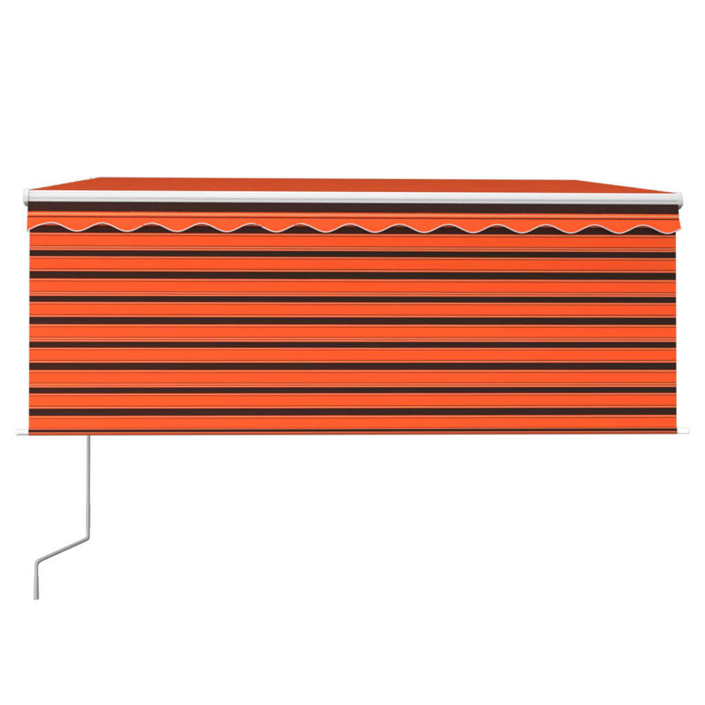 Auvent Rétractable Automatique Store 3,5X2,5 M Orange Et Marron
