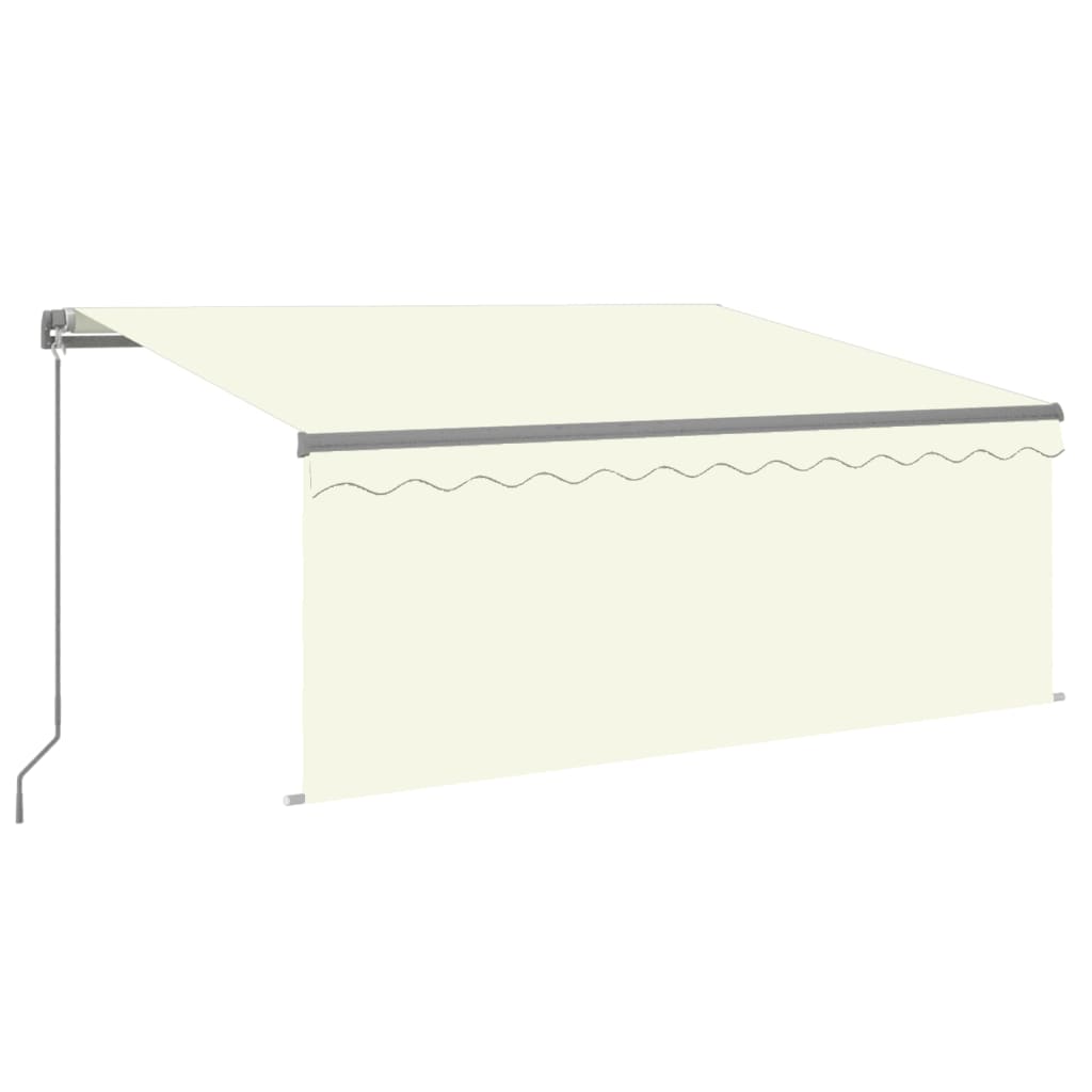 Auvent Manuel Rétractable Avec Store Et Led 3X2,5 M Crème