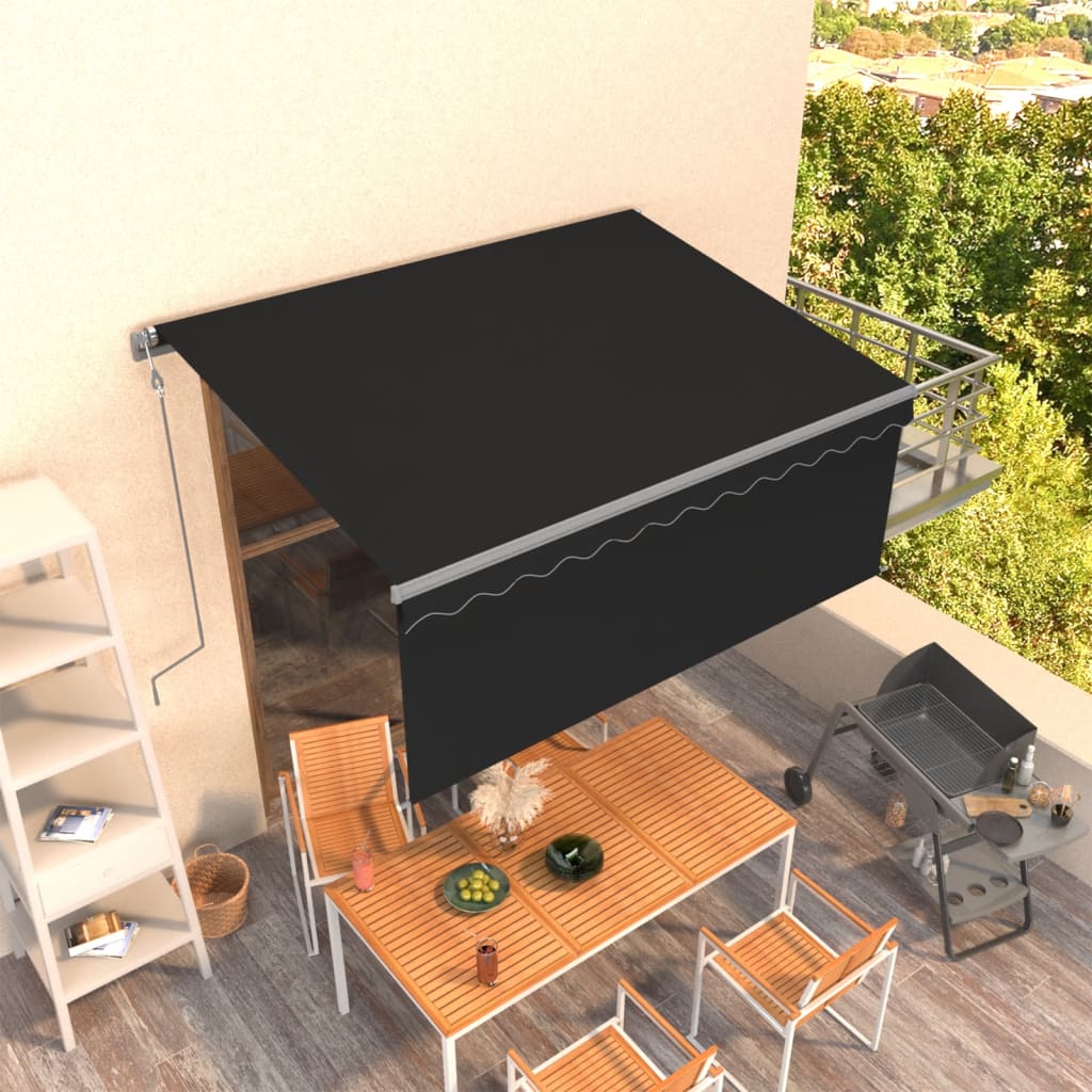 Auvent Automatique Rétractable Avec Store Anthracite