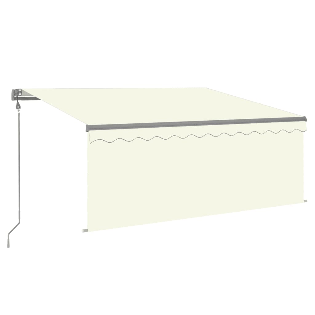 Auvent Automatique Store Capteur De Vent Et Led 3X2,5 M Crème