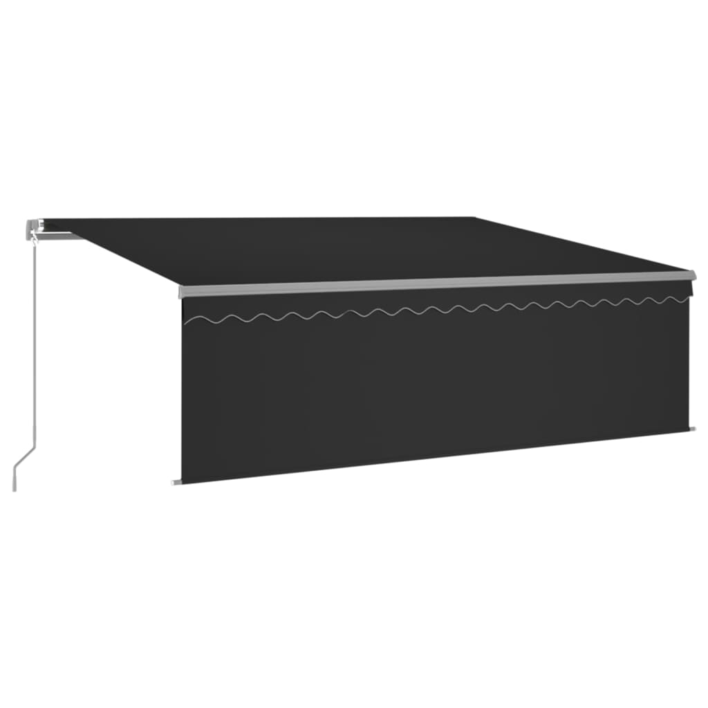 Auvent Manuel Rétractable Avec Store Anthracite