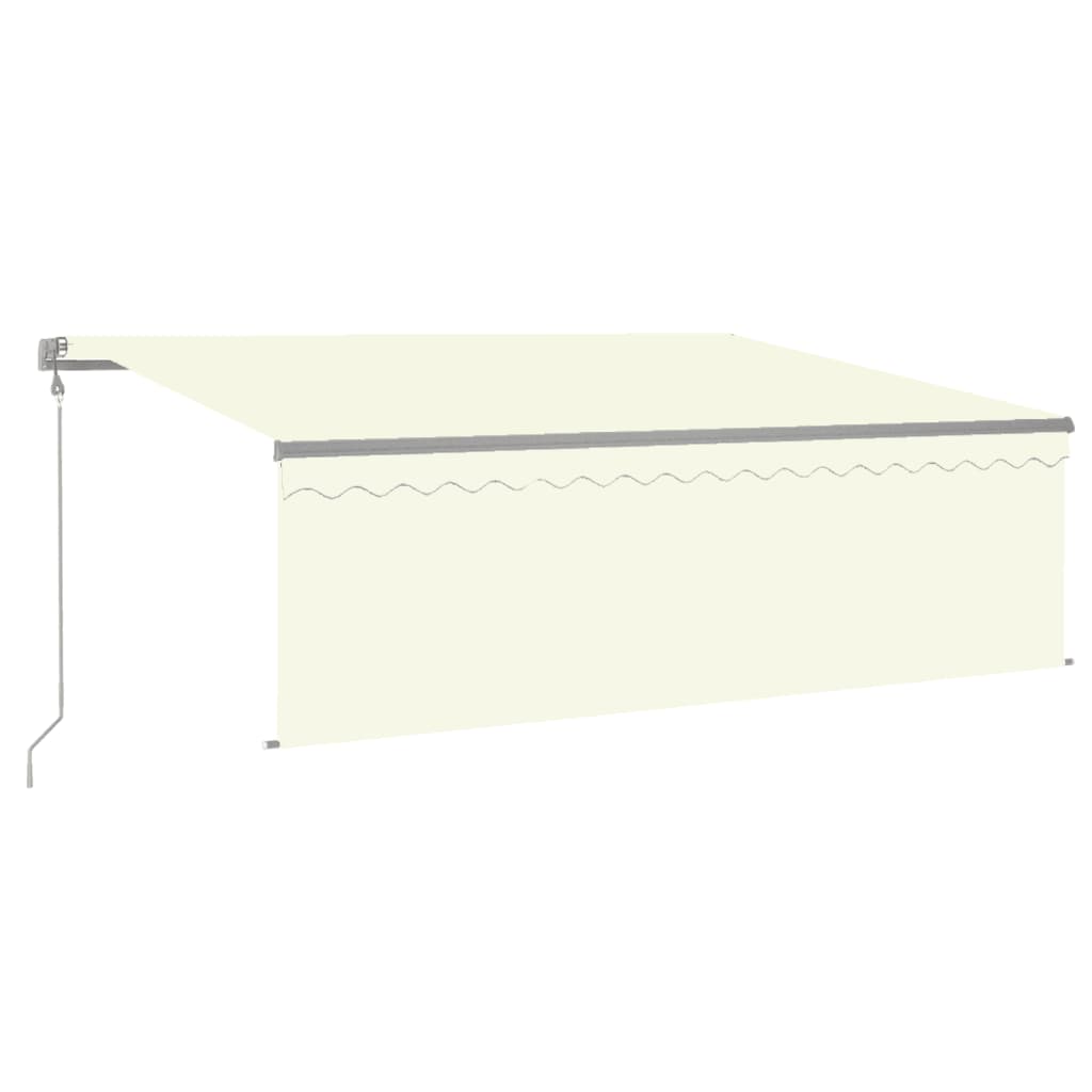 Auvent Automatique Rétractable Avec Store Crème