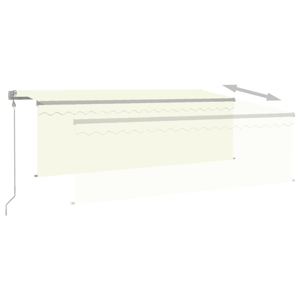 Auvent Automatique Rétractable Avec Store Crème