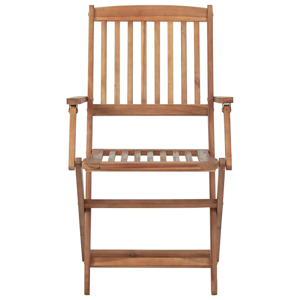 Chaises Pliantes 6 Pièces Avec Coussins En Bois D'acacia Massif