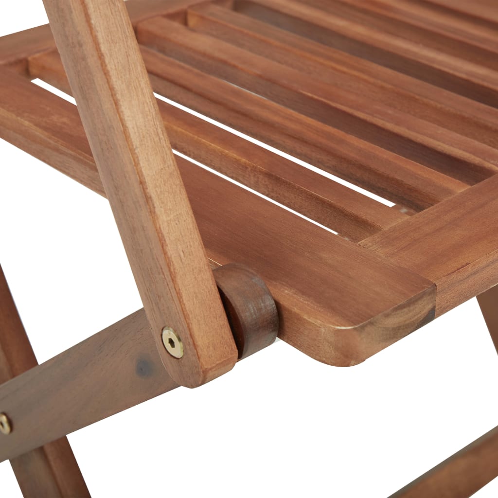 Chaises Pliantes 6 Pièces Avec Coussins En Bois D'acacia Massif