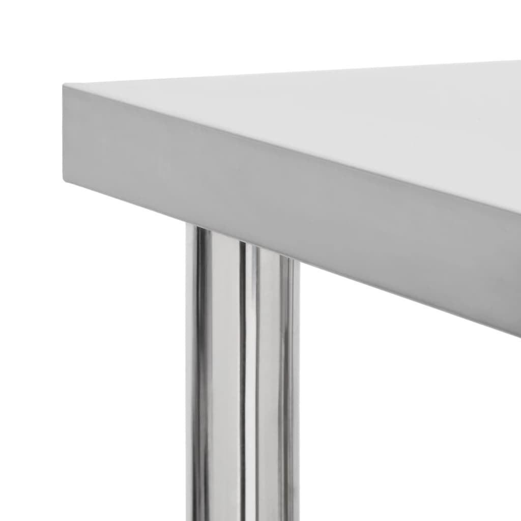 Table De Travail De Cuisine Avec Roues Inox