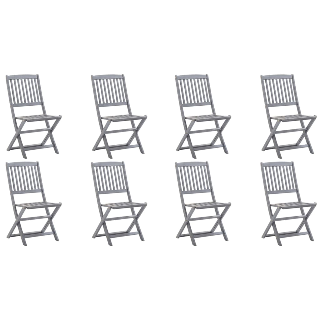 Chaises Pliantes, Lot De 2, 57 X 48,5 X 90 Cm, En Bois D'acacia Massif