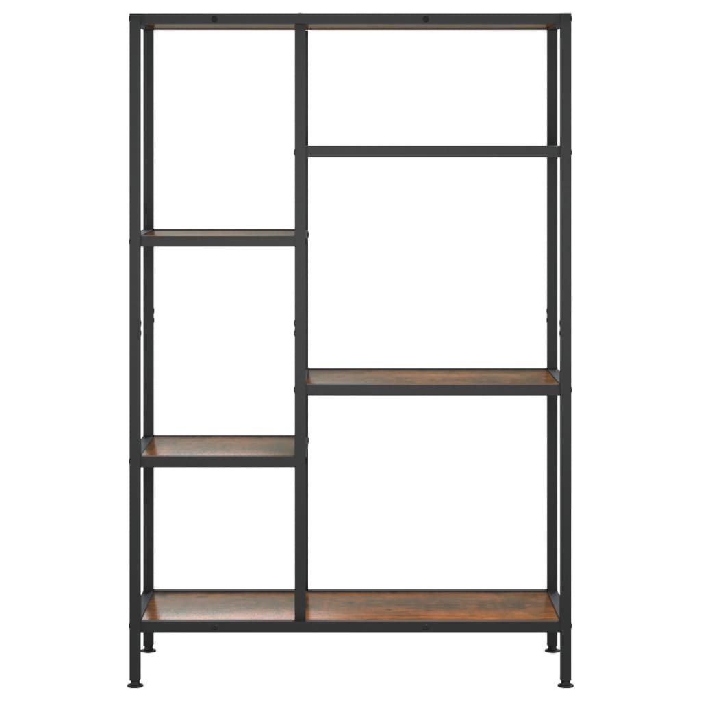 Étagère À Livres 80X30X Acier Et Bois D'ingénierie