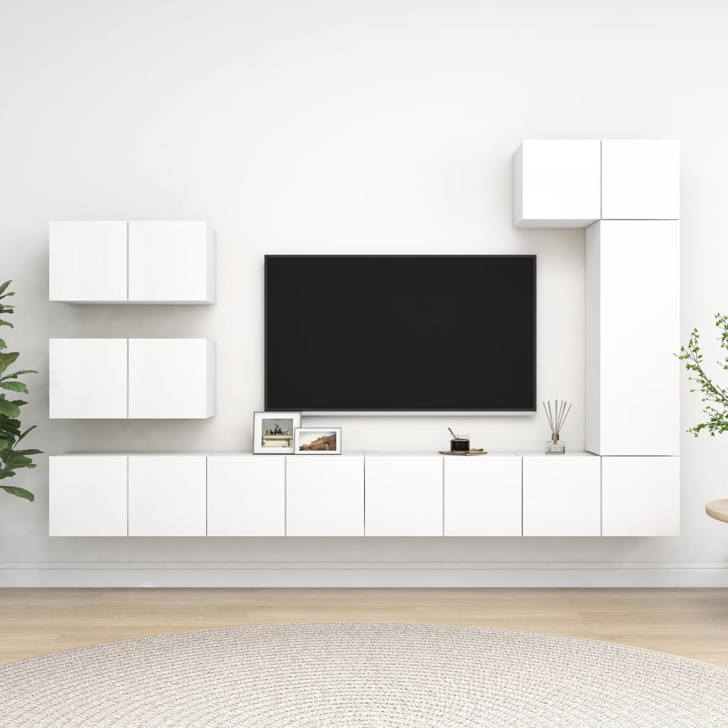 Ensemble Meuble Tv 6 Pc Bois D'ingénierie