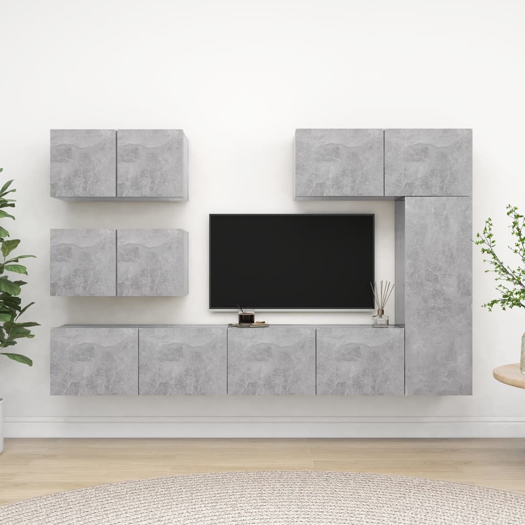 Ensemble Meuble Tv 6 Pc Bois D'ingénierie