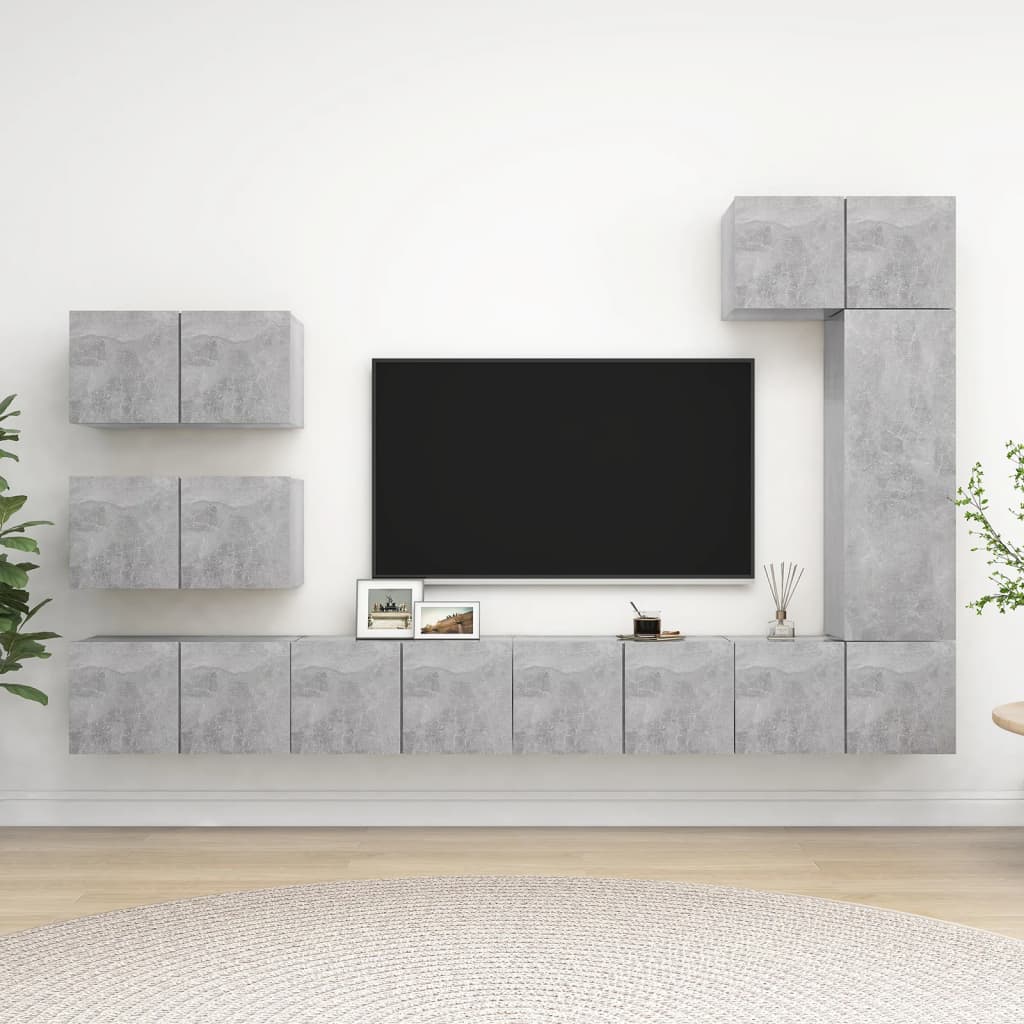 Ensemble Meuble Tv 6 Pc Bois D'ingénierie
