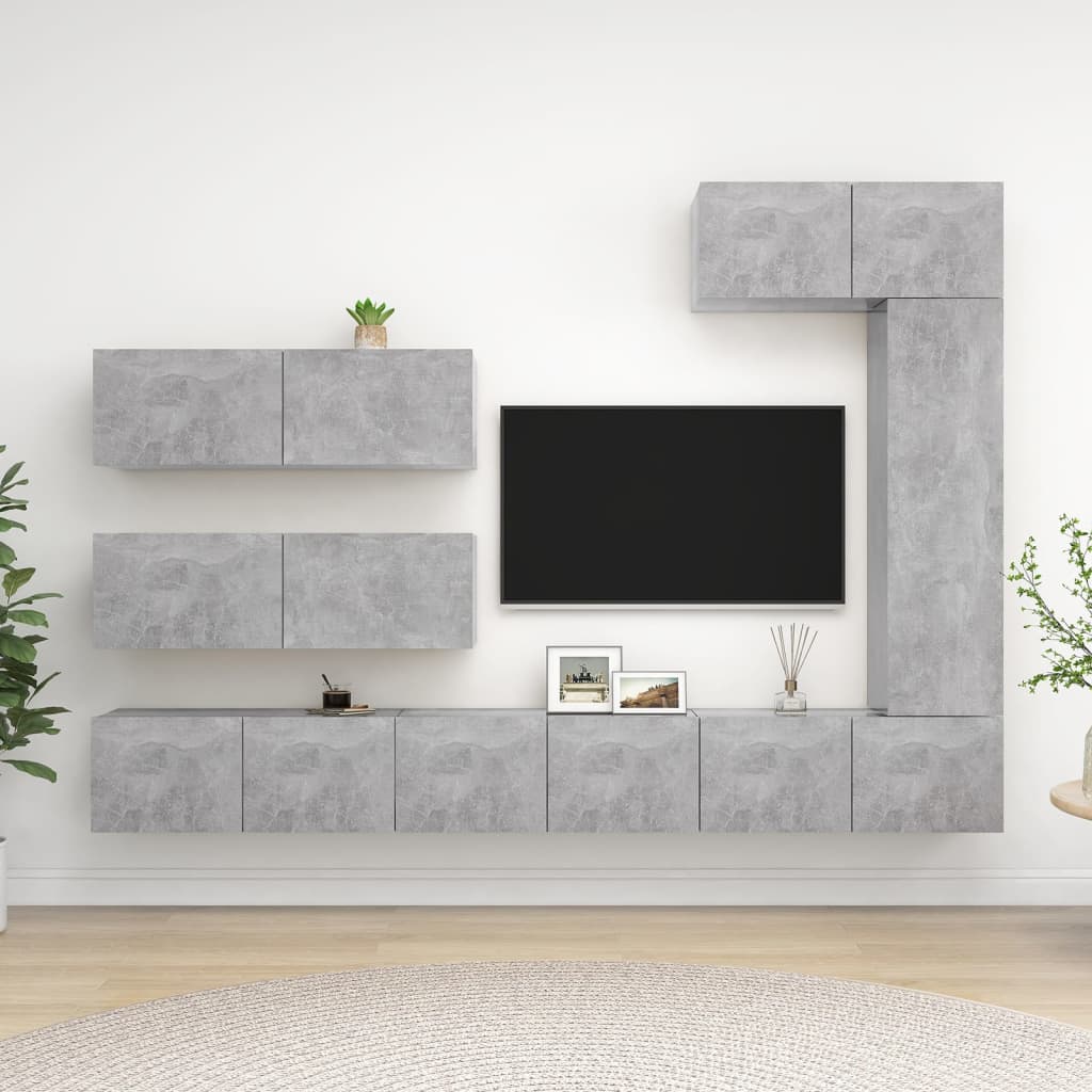Ensemble Meuble Tv 6 Pc Bois D'ingénierie