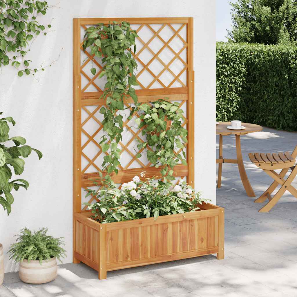 Lit Surélevé Avec Treillis 85X38X150 Cm Bois Massif D'acacia