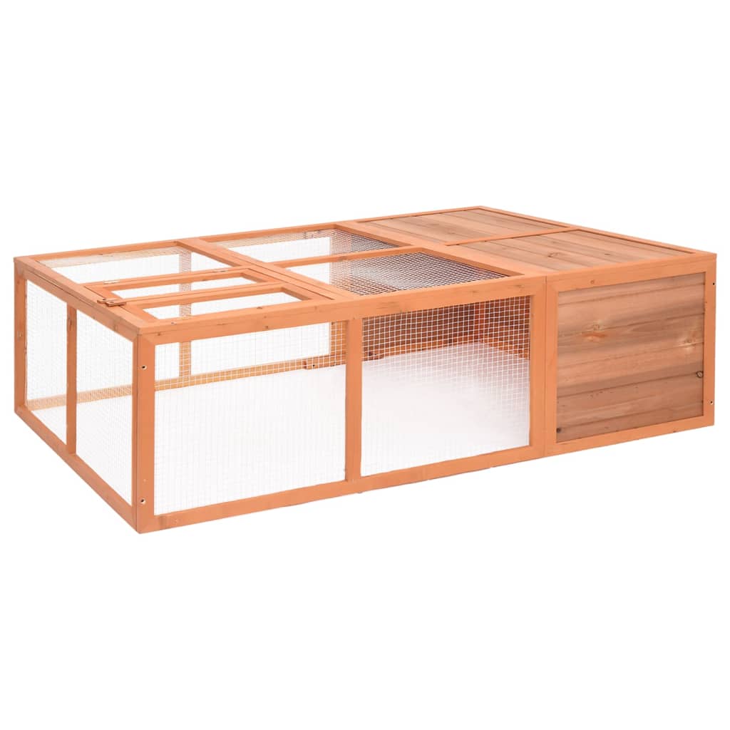 Cage Pour Animaux De Jardin 150X100X50 Cm Bois De Sapin Massif