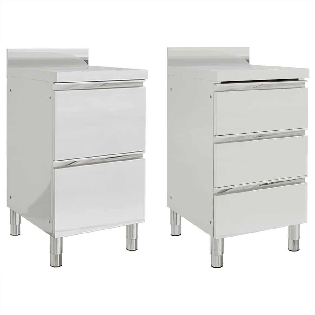 Armoire De Cuisine Commerciale Avec 2 Tiroirs 50 X 60 X 96 Cm