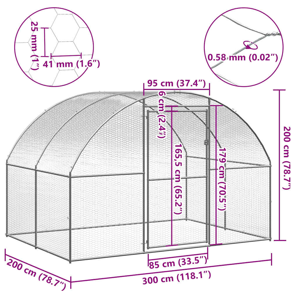 Poulailler D'extérieur Acier Galvanisé