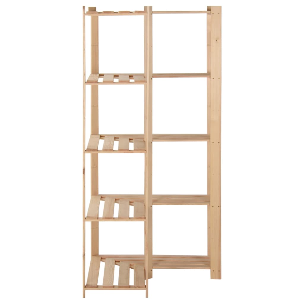 Étagère D'angle De Rangement 5 Niveaux 82,5X82,5X170 Cm Pin