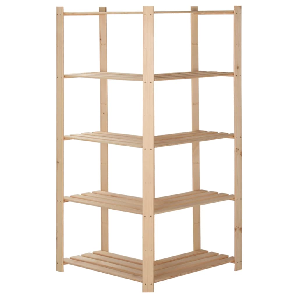 Étagère D'angle De Rangement 5 Niveaux 82,5X82,5X170 Cm Pin