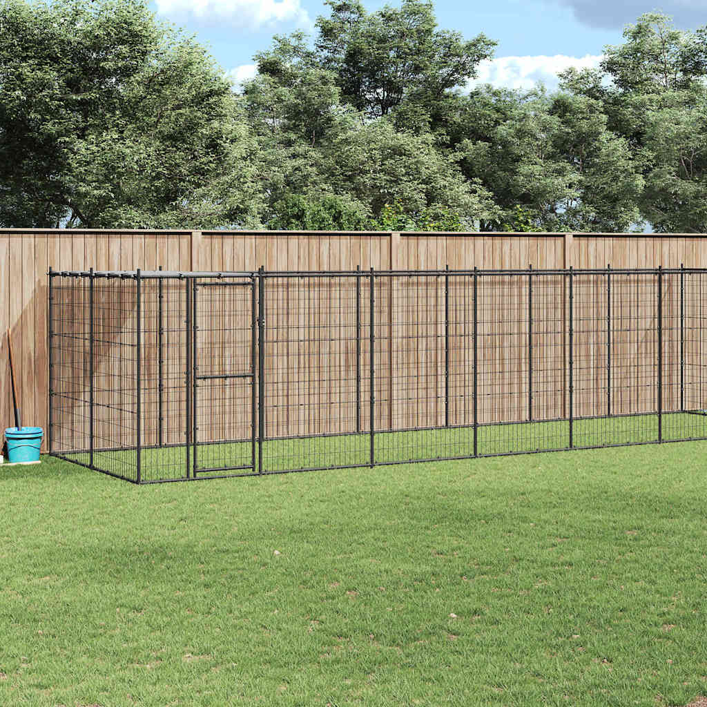 Chenil Extérieur Acier Avec Toit 7,26 M² Oui