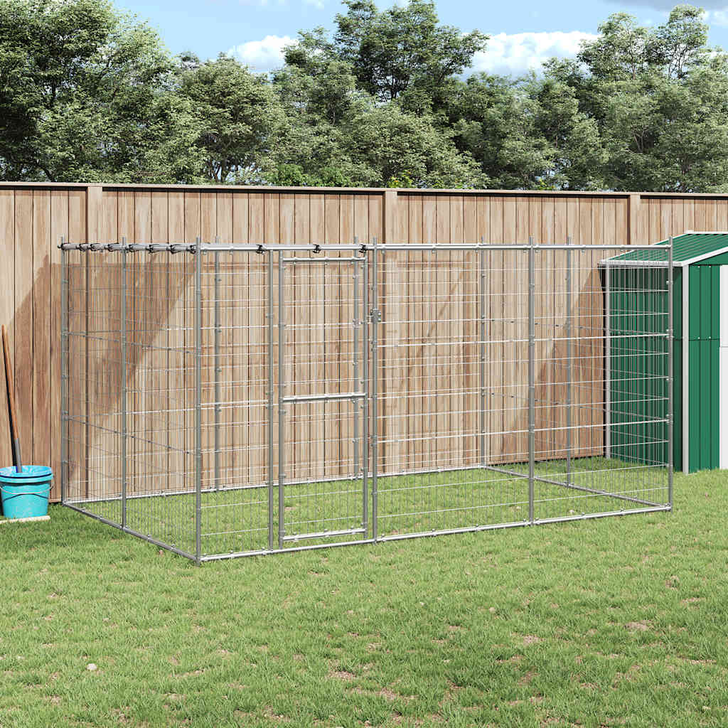 Chenil Extérieur Acier Avec Toit 7,26 M² Oui