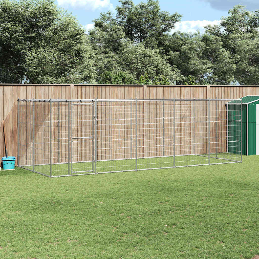Chenil Extérieur Acier Avec Toit 7,26 M² Oui
