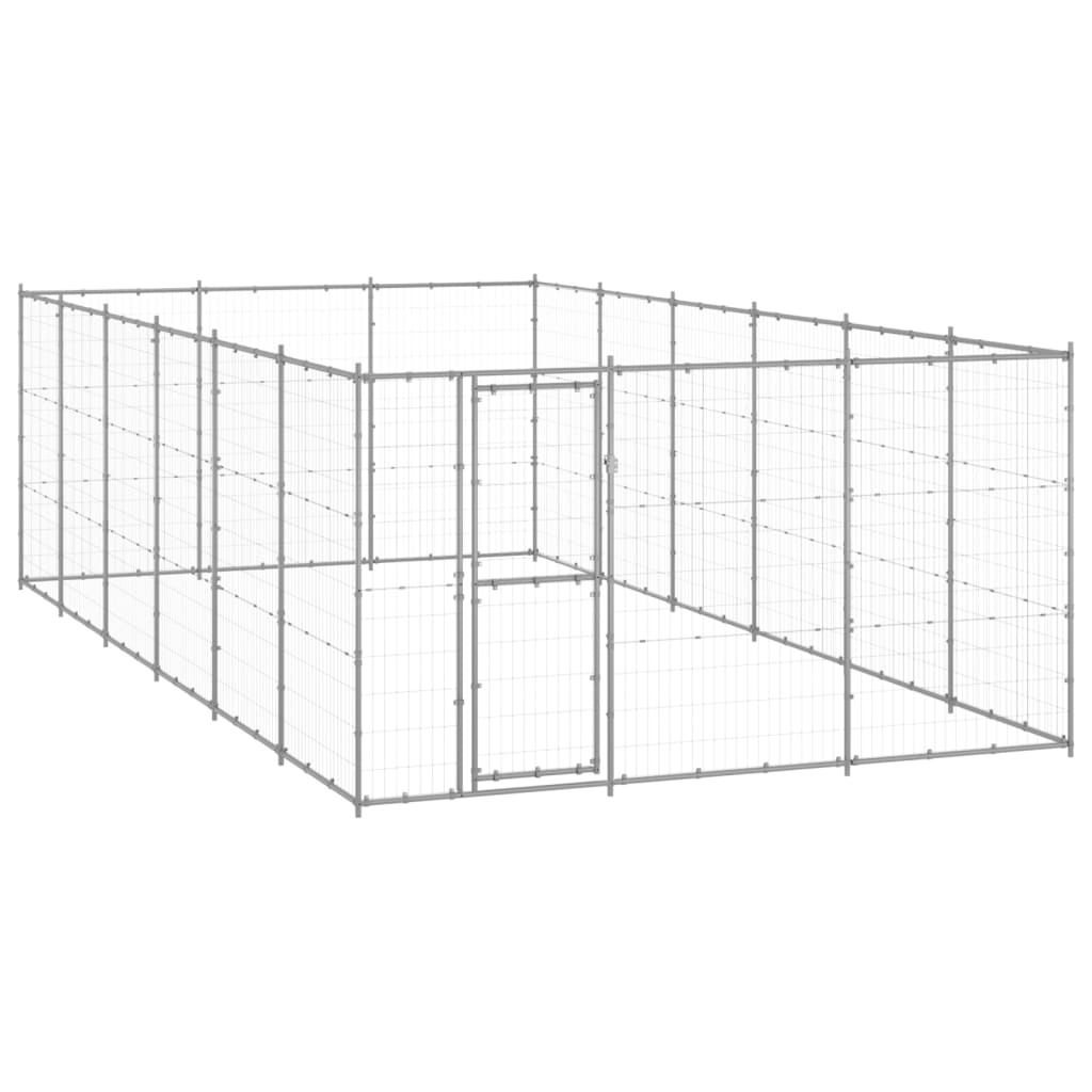 Chenil Extérieur Acier Galvanisé 21,78 M²